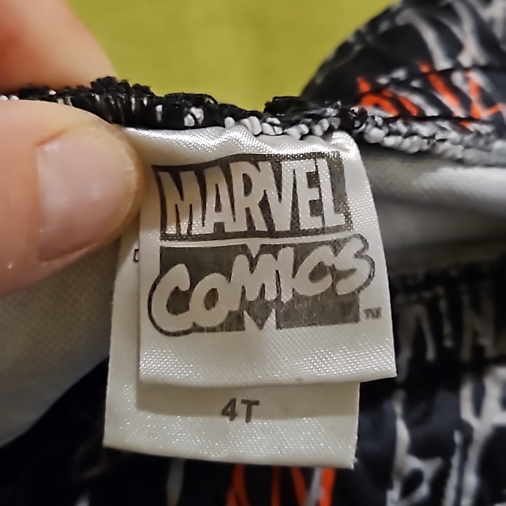 Marvel Comics Disney Spiderman Drawstring Side Pocket Gym Shorts Black Red White - Picture 4 of 6